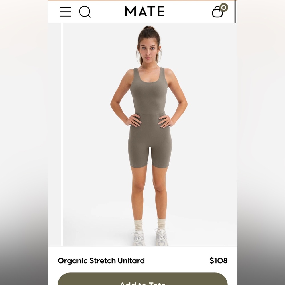 MATE the Label Olive Stretch Unitard